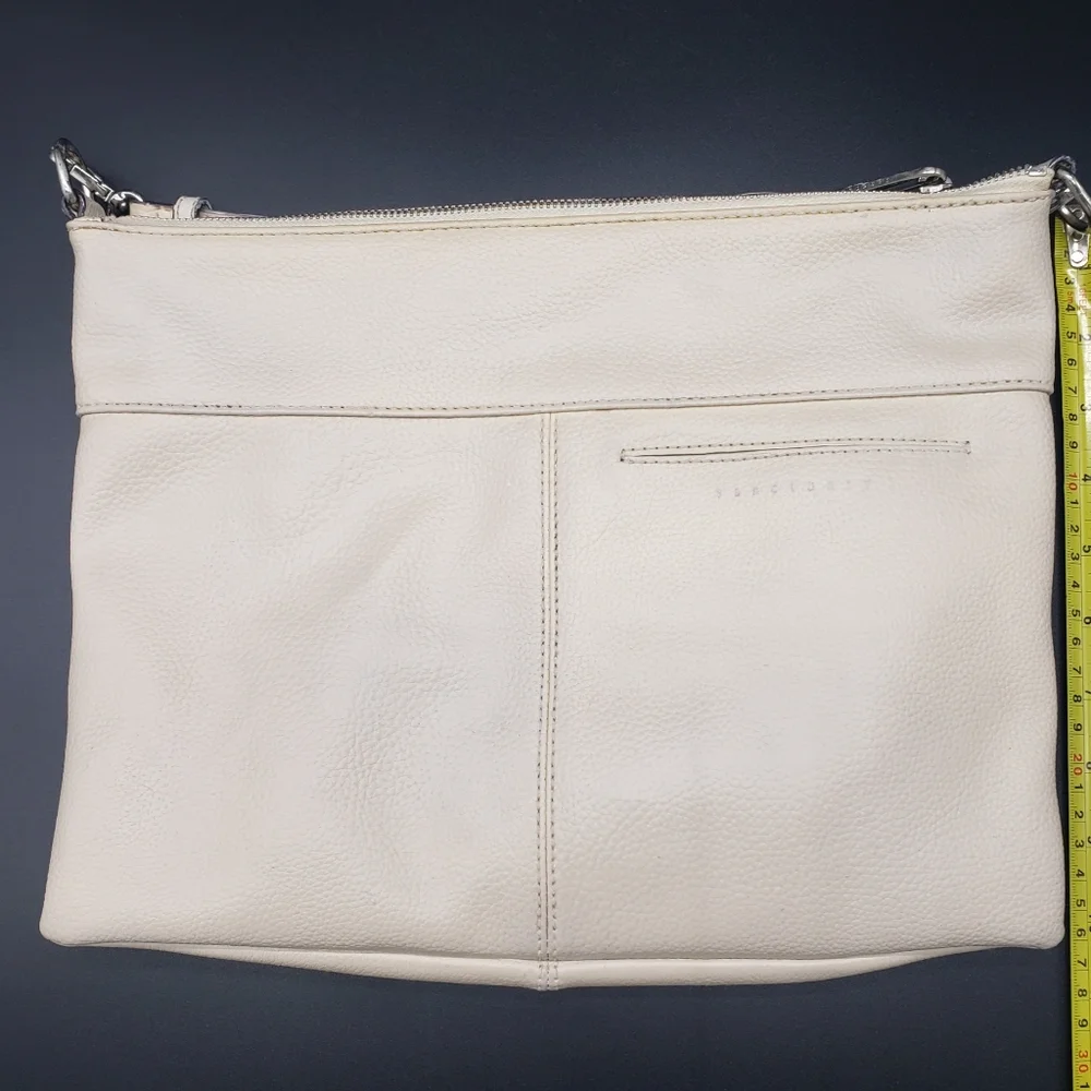 Sanctuary | Manhattanville White/Cream Leather Crossbody Bag - Picture 10 of 10